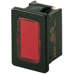 Marquardt Rocker Switches 230V AC CEE Plug Green/Red Lamp