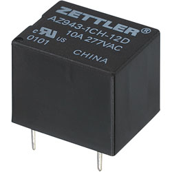 Zettler Electronics AZ943-1CH-24DE Miniature PCB Mount Relay 24VDC 1 CO, SPDT