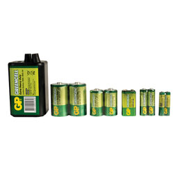 GP Batteries Greencell Zinc Chloride Batteries