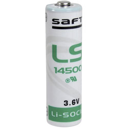 Saft LS14500 AA Size 2600mAh Lithium Battery Cell 3.6V Range