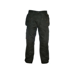 DeWalt Pro Tradesman Black Trousers - Waist 30-42in Leg 29-33in | Rapid ...