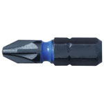 CK Tools T4560 PZ2LD Blue Steel Impact Screwdriver Bit 50mm PZ2 Card of 3
