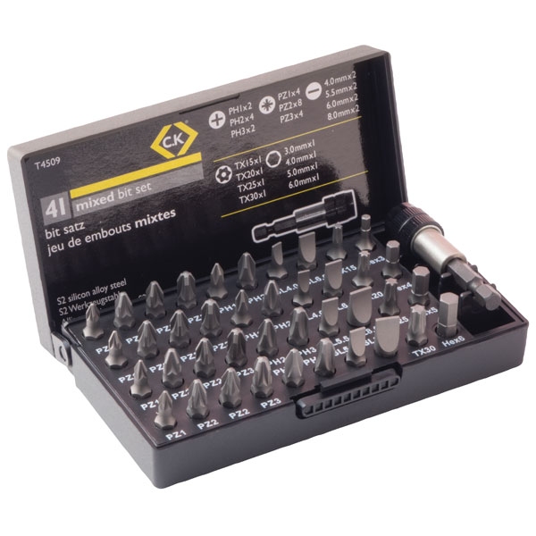 CK Tools T4509 Screwdriver Bit Set (25mm) 41 Piece Set
