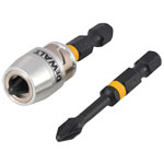 DeWalt Impact Torsion 2x PZ2/PH2/T20/T25 50mm and Magnetic Screwlock Sleeve