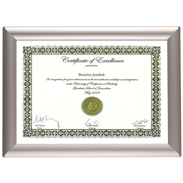  Busygrip® Aluminium Certificate Frames 297x210mm