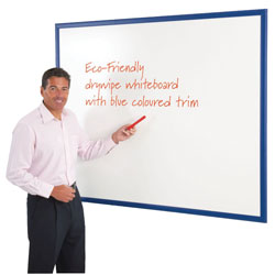Write-On® Eco-Friendly Whiteboard 1200x2400mm Blue Frame