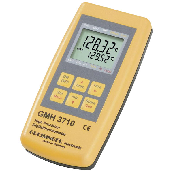 Image of Greisinger GMH 3710 PT100 Digital Thermometer -199.99 to +850 Deg