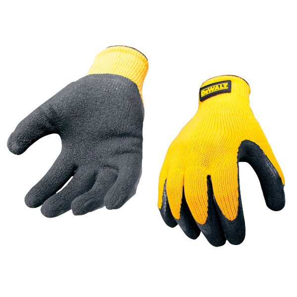  DPG70L Yellow Knit Back Latex Gloves