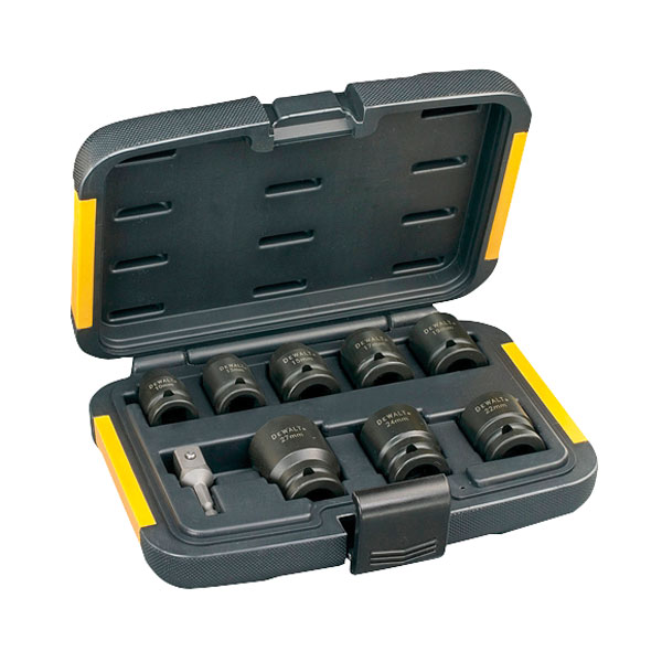 DEWALT DT7507-QZ Impact Socket Set of 9 Metric 1/2in Drive