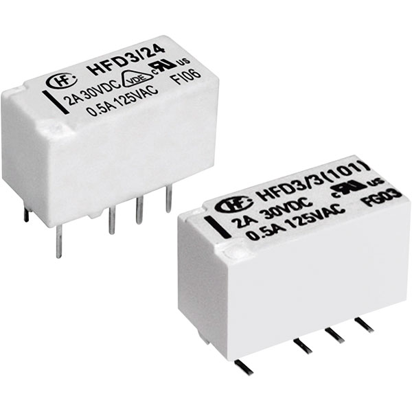  HFD3/005-S PCB Signal Relay 5V DC DPDT 2A SMT Type
