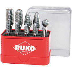 RUKO Tungsten Carbide Rotary Burr Sets