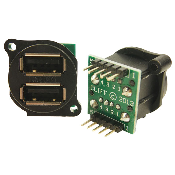 CP30090 XLR Housing Dual USB 2.0 Sockets