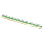 TE Connectivity 825437-2 Ampmodu II Pin Header Right Angle Gold 1 x 2P Green