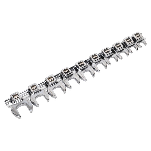 Sealey AK5989 Crow's Foot Open End Spanner Set 10pc 3/8"Sq Drive M...