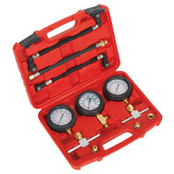 Sealey Motorcycle Compression/Fuel Pressure Gauge Set