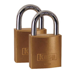 Kasp Brass Padlocks Keyed Alike - Twin Packs