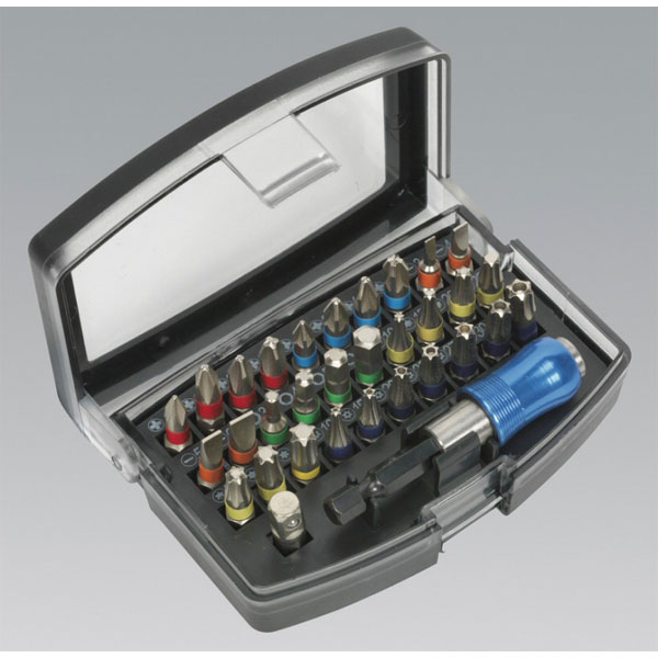 Siegen S01036 Socket & Bit Set 31pc 1/4"Sq Drive