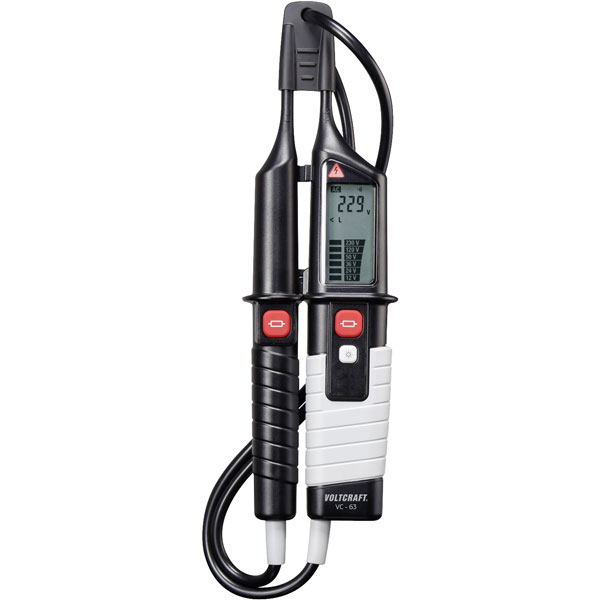 VOLTCRAFT VC 63 Two Pole Voltage Tester 12-690 V AC/DC LED/LCD/Buzzer