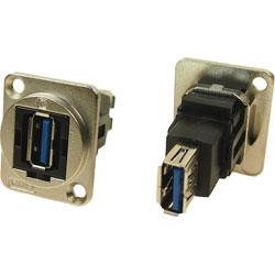 Cliff XLR Shell USB 2.0 & 3.0 Feedthrough Connectors - Metal Shell