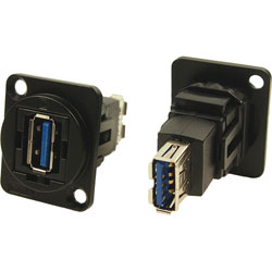 Cliff XLR Shell USB 2.0 & 3.0 Feedthrough Connectors - Plastic Shell