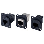 Cliff XLR Shell RJ45 Cat5e & Cat6 Feedthrough Connectors - Plastic Shell