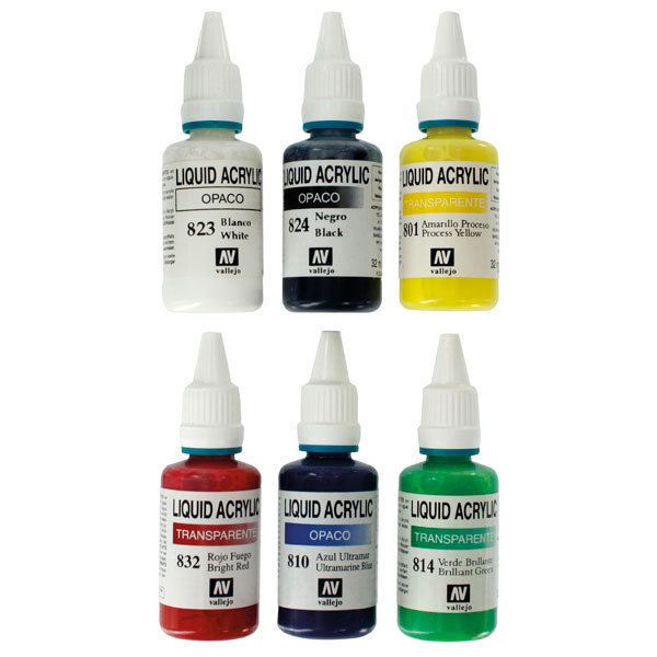 Spraycraft SP1601 6 x 32ml Acrylic Paint Set