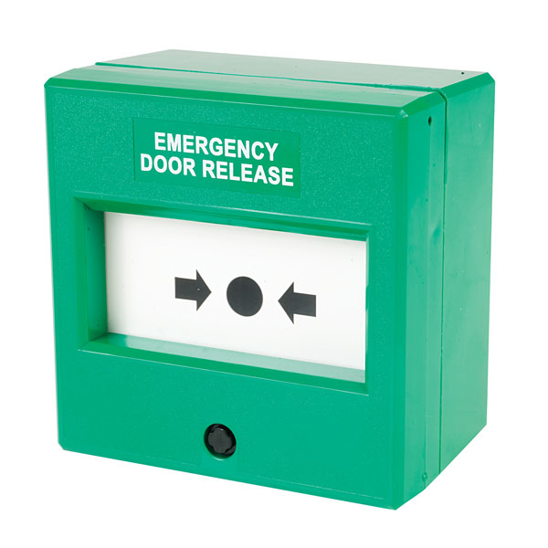 Comus CP84SGS Surface Mount Resettable Green Emergency Door Release