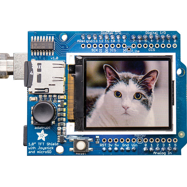  802 1.8" TFT Display Shield for Arduino Micro SD and Joystick
