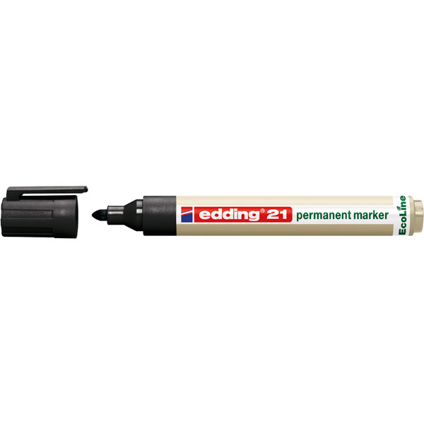 Edding 4-21001 EcoLine Bullet Tip Permanent Marker 21 Black
