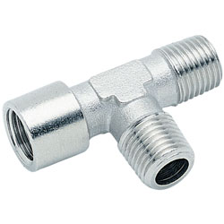 ICH ISO R/ISO G Side T Coupling 60 bar Nickel Plated Brass