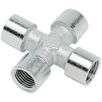 ICH ISO G Cross Connectors 60 bar Nickel Plated Brass