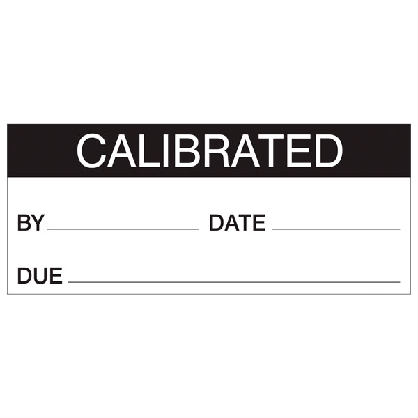 Calibrated, Date + Due Labels, Black On Nylon Cloth 38 x 15mm Pack Of 140