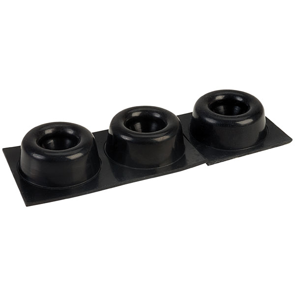  RF-018 Recessed Round Rubber Feet 22.1mm - Black - Sheet Of 49
