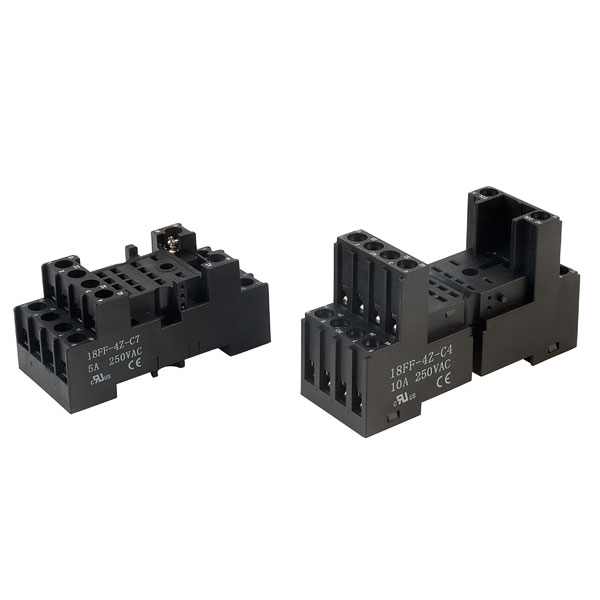  18FF-4Z-C7 Compact 14 Pin Din Rail Mount Relay Bases