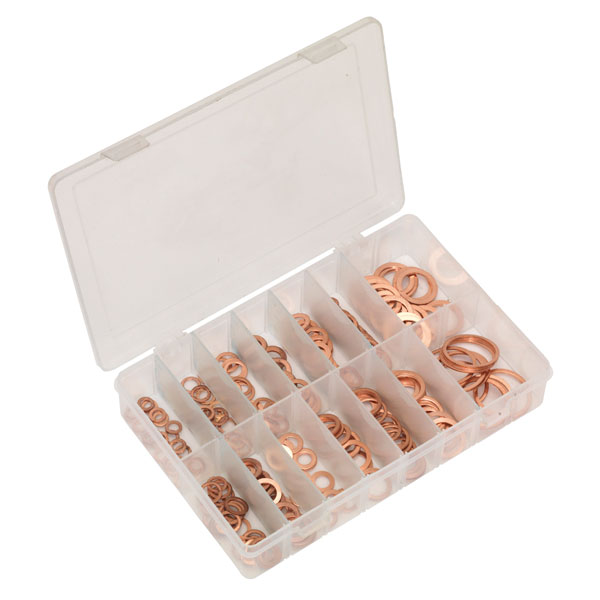 Slide Sealey AB020CW Copper Sealing Washer Assortment 250pc - Metric