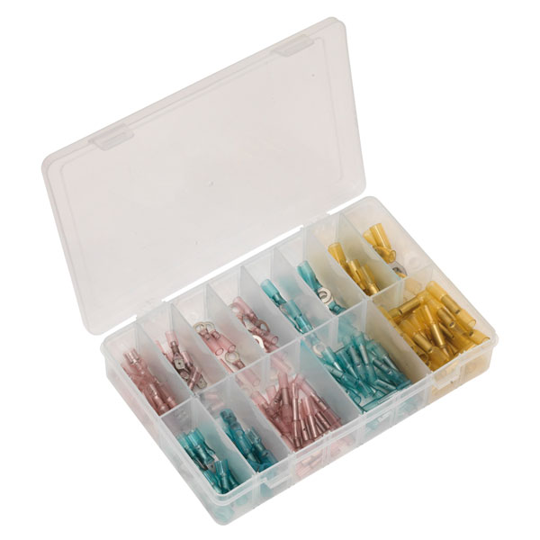 Sealey AB037HT Adhesive Lined Heat Shrink Terminal Assortment 142pc