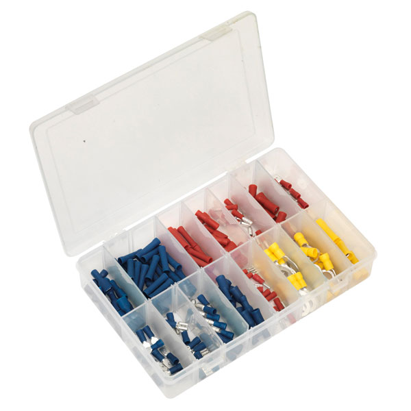 Sealey AB038MT Crimp Terminal Assortment 200pc Blue, Red & Yellow