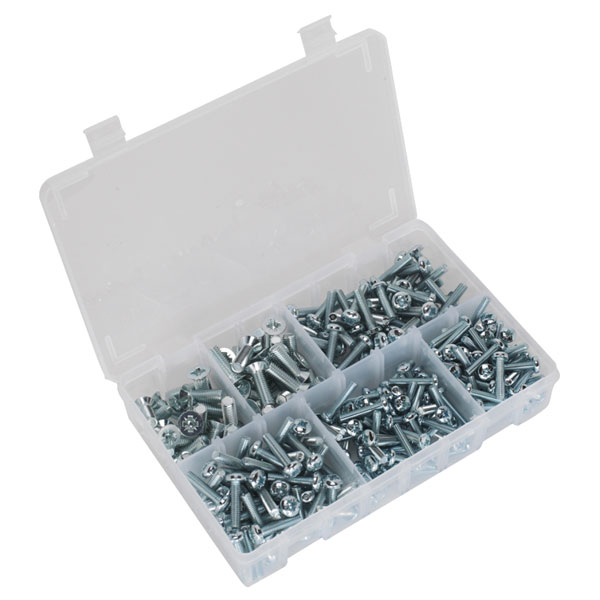 Sealey AB054MS Machine (Body) Screw 264pc M5-M8 Countersunk & Pan ...