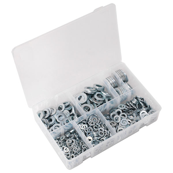 Slide Sealey AB059RW Repair Washer Assortment 240pc M5-M10 Metric Zinc P...