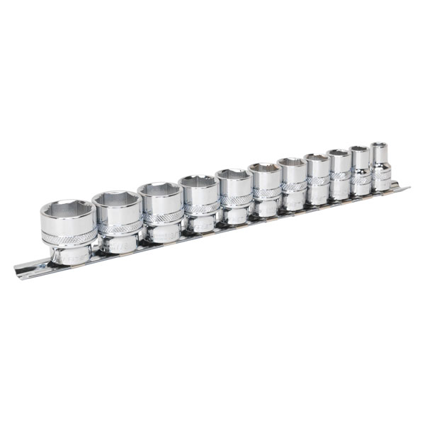 Sealey AK2741 Socket Set 12pc 3/8"Sq Drive Lock-On 6pt Metric
