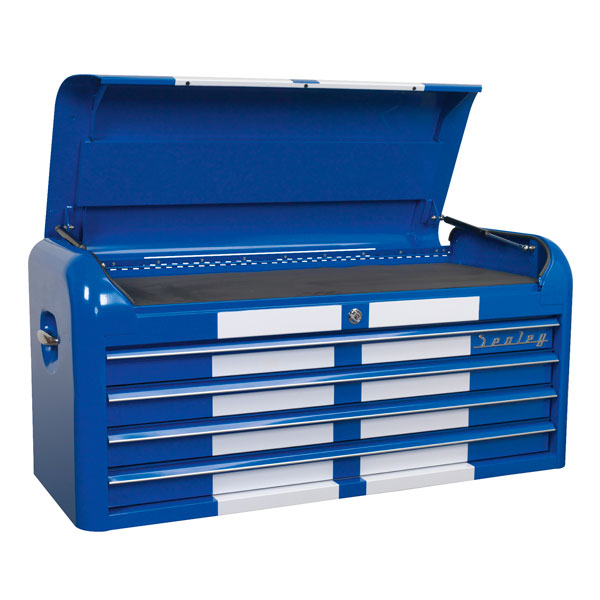 Sealey AP41104BWS Topchest 4 Drawer Wide Retro Style - Blue with W...