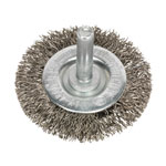 Sealey Flat Stainless Steel Wire Brushes with 6mm Shaft