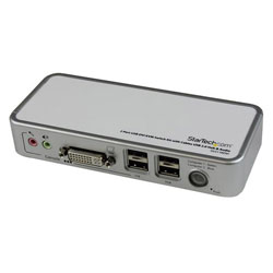 StarTech.com 2- and 4-port USB DVI KVM Switches with USB Hubs and Audio Support