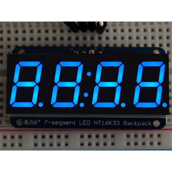  878 0.56" 4-Digit 7-Segment Display with I2C Backpack Red