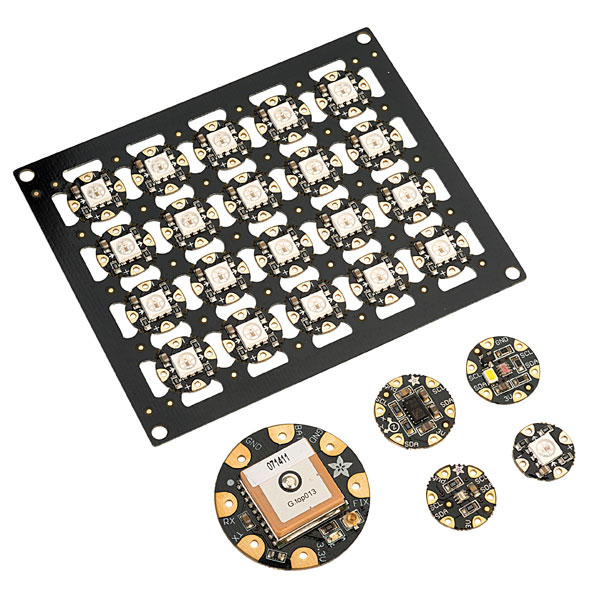 Adafruit 1559 FLORA RGB Smart Neo Pixel version 2 - Sheet of 20