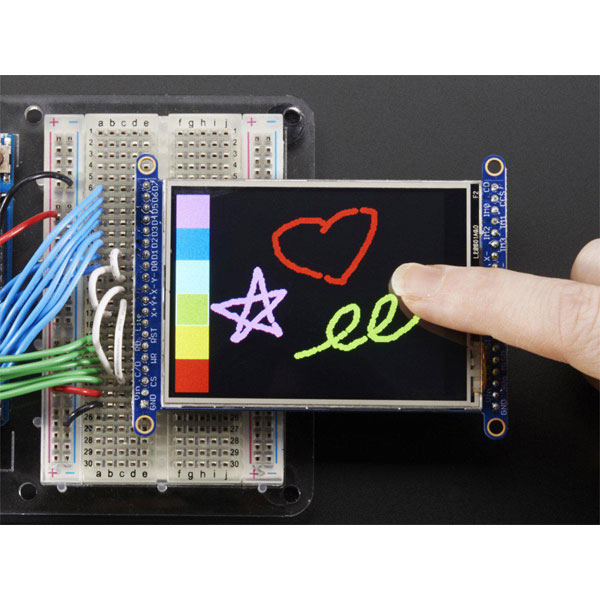 Adafruit 1770 2.8" TFT LCD Display with Touchscreen Breakout & Mic...