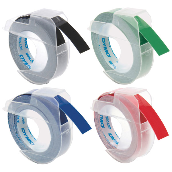  S0847750 Embossing Tape 9mm x 3m Blue, Black & Red Set of 3