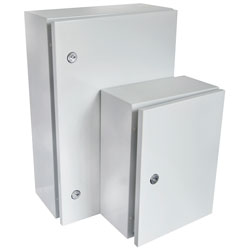 Hylec DEDS Series  IP66 IK10 Grey RAL 7035 Steel Door Enclosures