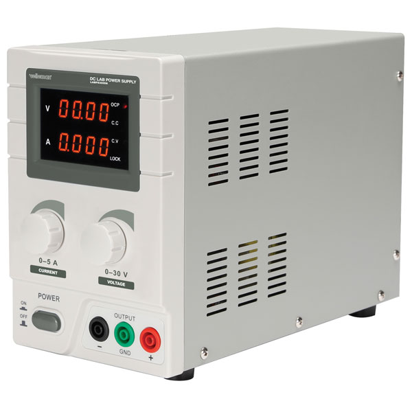  DC Lab Power Supply 0-30 VDC / 0-5A Max Dual LED Display