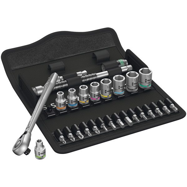  05004018001 Zyklop 8100 SA8 Slim Ratchet & Socket Set 1/4" Metric 28 Piece